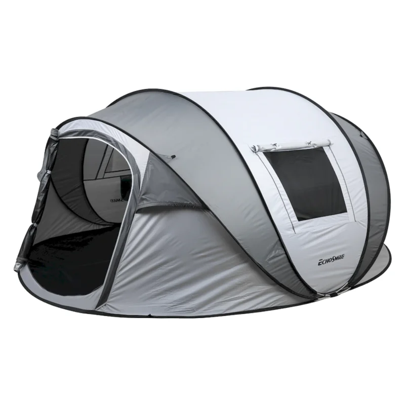 4-6 Persons White + Gray Pop-Up Boat Tent  - Image 7