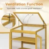 Greenhouse Wooden Cold Frame Greenhouse, Mini Greenhouse for Outdoor, Polycarbonate Garden Greenhouse Cabinet 2-Tier, Keep Plant Warm Enough - Image 6