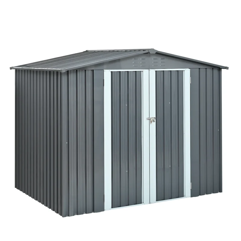 Metal Storage Shed with Double Doors, Heavy-Duty Galvanized Steel Outdoor Garden Shed for Tools, Lawn Equipment, and Yard Storage (72.8"Hx68.9"Dx87.8"W)  - Image 18