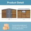 8*10FT Iron-Wood Combination Tool Shed – A Perfect Blend of Nature and Functionality - Image 6