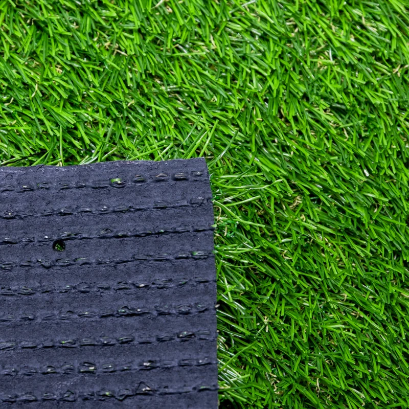 (2Pack)3.3FTx10FT Artificial Grass Realistic Synthetic Thick Fake Faux Grass Rug Astroturf Carpet Landscape for Dogs Indoor Outdoor Garden Lawn Mat, with Drainage Holes  - Image 7