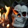 Fire Pit Demon Skull Gas Log for Ventless & Vent Free, Propane, Gel, Ethanol, Electric, Outdoor Fireplace and Fire Pit, Halloween Decor - Patent Pending  - Image 9