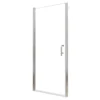 34 In. to 36In. x 72 In Semi-Frameless Pivot Shower Door in Chrome With Clear Glass