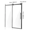 Frameless Shower Door 58-59 x 75 in Clear Tempered Glass 5/16 in Matte Black - Image 11