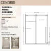 60" W x 78" H Chrome Reversible Installation Double Bypass Sliding Shower Door Easy Installation Frameless Shower Door,5/16"(8MM) Tempered Glass With Nano Explosion-proof Film - Image 4