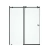 60" W x 76" H Sliding Frameless Shower Door in Matte Black with Clear Glass - Image 11