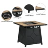 Fire Pit Table, 28-inch Square 40,000 BTU Auto-Ignition Propane Gas Firepit with Waterproof Cover - Image 4