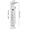Shower Panel System, 6 Shower Modes, LED & Screen Hydroelectricity Shower Panel Tower, Rainfall, Waterfall, 8 Massage Jets, Tub Spout, Handheld Shower, Stainless Steel Wall-Mounted Shower Set  - Image 7