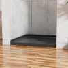 Goodyo 36"x36" Shower Base 3.5" Height Anti-slip Acrylic Center Drain Single Threshold Shower Base in Slate Black - Image 4