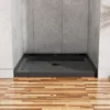 Goodyo 36"x36" Shower Base 3.5" Height Anti-slip Acrylic Center Drain Single Threshold Shower Basin in Black - Image 3