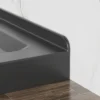 Goodyo 36"x36" Shower Base Anti-slip Acrylic Center Drain Double Threshold Shower Basin in Black - Image 3