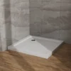 Goodyo 32x32 in Shower Base, Centered Drain No Threshold Shower Pan, White - Image 5