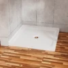 Goodyo 36"x36" Shower Pan 3.3" Height Double Threshold Shower Base in Slate White, Anti-slip Acrylic, Center Drain (no Drain Sets)  - Image 6