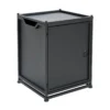 Outdoor Metal Tank Holder Side Table, Matte Black - Image 12