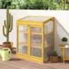 Greenhouse Wooden Cold Frame Greenhouse, Mini Greenhouse for Outdoor, Polycarbonate Garden Greenhouse Cabinet 2-Tier, Keep Plant Warm Enough - Image 5