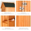 Outdoor Storage Shed Wood Tool Shed Waterproof Garden Storage Cabinet with Lockable Doors for Patio Furniture, Backyard, Lawn, Meadow, Farmland - Image 5