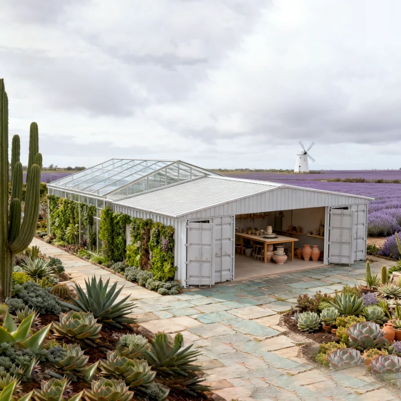 40FT x 36FT Container Roof Kit – Heavy-Duty Steel Shelter (No Containers) - The customer must have unloading capabilities, such as a forklift or crane - Image 9