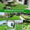 3FTX10FT Outdoor Artificial Grass Runner Rug, Thick Realistic Fake Grass Roll Decor Patio Balcony Garden Lawn, Dog Pets Turf Drain Mat, 1.38" Pile Height - Image 12