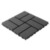 Plastic interlocking decking tiles, 44 packs of terrace decking tiles, 12 inches x 12 inches waterproof for all-weather use, backyard pool decking tiles, dark gray