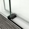 56" - 60" W x 76" H Frameless Soft-closing Single Sliding Shower Door, 3/8" (10mm) Tempered Glass with Easy-cleaning Nano-Coating, Matte Black 22D01-60MB - Image 12