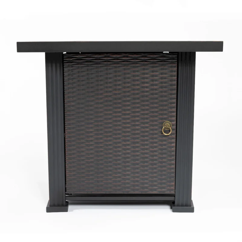 28" Propane Gas Fire Pit Table, 50000 BTU Square Steel Fire Pit for Outside Patio Deck Garden Backyard-Black - Image 9