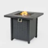 28-inch Iron Square Propane Fire Pit Table