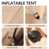 Inflatable Tent With Pump,Glamping Tents For 4-6 Person, Easy Setup 4 Season Waterproof Outdoor Tent,Waterproof Luxury Glamping Tent with 12 Mesh Window - Image 7