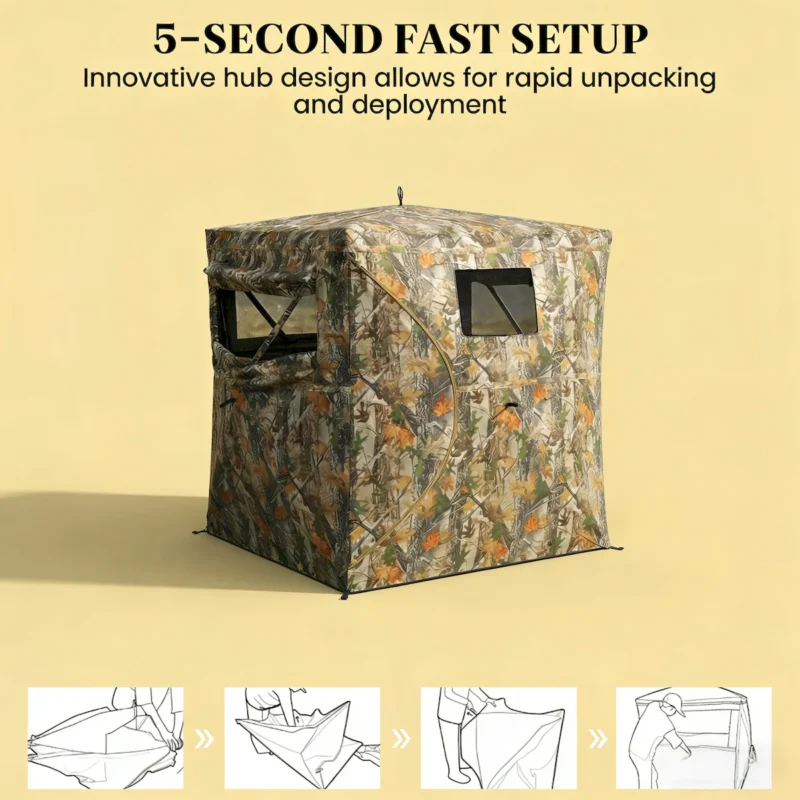 All-Weather Shelter,Hunting Blind,See Through Pop Up Blind - Image 3
