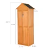 Outdoor Storage Shed Wood Tool Shed Waterproof Garden Storage Cabinet with Lockable Doors for Patio Furniture, Backyard, Lawn, Meadow, Farmland - Image 4