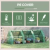 Outsunny 9' x 3' x 3' Portable Mini Greenhouse Outdoor Garden with Large Zipper Doors and Water/UV PE Cover, Green  - Image 7