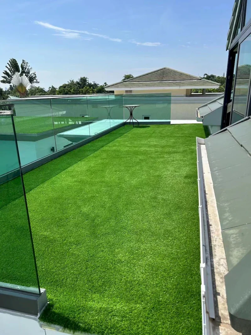 3FTX10FT Outdoor Artificial Grass Runner Rug, Thick Realistic Fake Grass Roll Decor Patio Balcony Garden Lawn, Dog Pets Turf Drain Mat, 1.38" Pile Height - Image 11