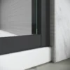 Sliding Shower Glass Door 56-60 in. W x 72 in. H, Adjustable Semi Frameless Shower Door, Certified Thick Clear Clear Tempered Glass, 304 Stainless Steel Handles, Black Finish - Image 3