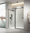 60" W x 76" H Sliding Frameless Shower Door in Matte Black with Clear Glass - Image 10