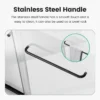 44"-48"W*72" H Semi-Frameless Double Sliding Shower Door, Bypass Shower Door, 1/4" (6mm) Thick SGCC Tempered Glass Door, Matte Black - Image 4