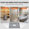 Shower Curb Kit, 36"x36" Shower Pan Kit with 6.3" Central Drain, Lightweight EPS Shower Installation Kits with 2 Waterproof Cloths, Shower Pan Slope Sticks Fit for Bathroom - Image 4