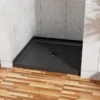 Goodyo 36"x36" Shower Base 3.5" Height Anti-slip Acrylic Center Drain Single Threshold Shower Base in Slate Black - Image 2
