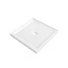 Goodyo 36"x36" Shower Base 3.3" Height Anti-slip Acrylic Center Drain Double Threshold Shower Basin in White 