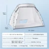 Portable Paint Booth, Larger Spray Paint Tent with Built-in Floor & Mesh Screen, Painting Tent Station for Furniture DIY Hobby Tool, 7.5x5.2x5.2ft Spray Paint Shelter - Image 4