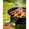 Propane Fire Pit 19-Inch, 53,000 BTU Portable Gas Fire Pit, with Grill Grate & Lava Rocks, Adjustable Flame, Folding Legs,Smokeless Outdoor Firebowl for Camping, Patio, Backyard, Deck, RV, Black - Image 4