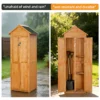 Outdoor Storage Shed Wood Tool Shed Waterproof Garden Storage Cabinet with Lockable Doors for Patio Furniture, Backyard, Lawn, Meadow, Farmland - Image 3
