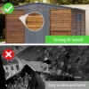 8*10FT Iron-Wood Combination Tool Shed – A Perfect Blend of Nature and Functionality - Image 3