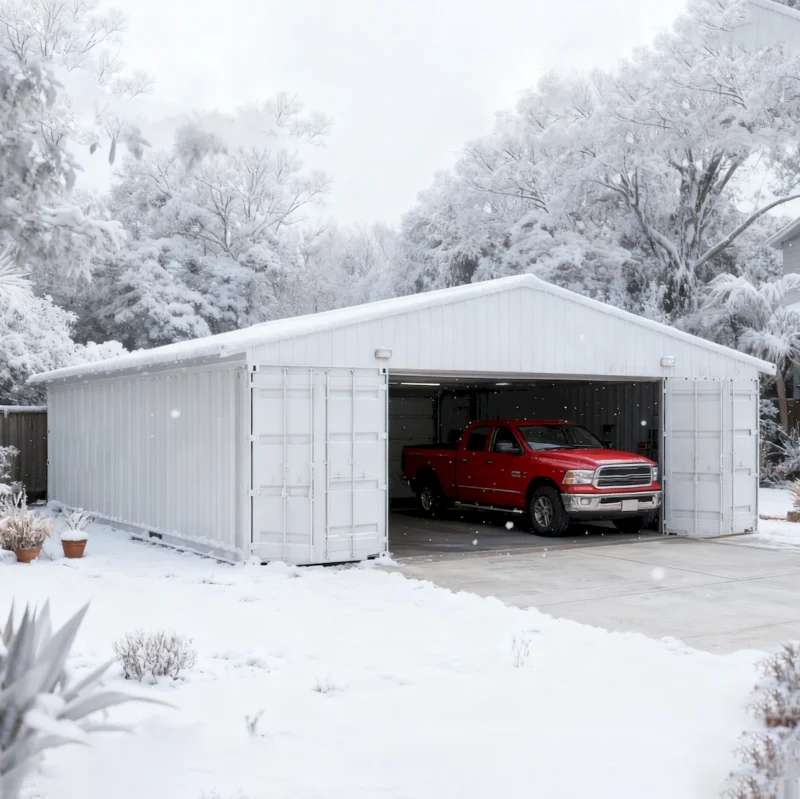 40FT x 36FT Container Roof Kit – Heavy-Duty Steel Shelter (No Containers) - The customer must have unloading capabilities, such as a forklift or crane - Image 8