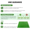 (2Pack)3.3FTx10FT Artificial Grass Realistic Synthetic Thick Fake Faux Grass Rug Astroturf Carpet Landscape for Dogs Indoor Outdoor Garden Lawn Mat, with Drainage Holes  - Image 4