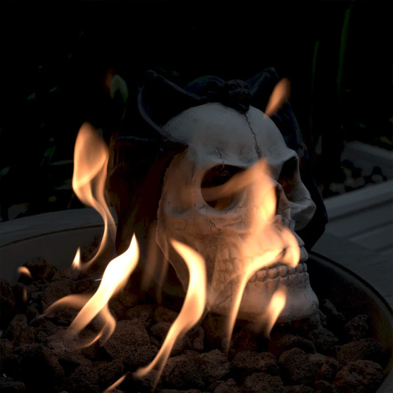 Fire Pit Demon Skull Gas Log for Ventless & Vent Free, Propane, Gel, Ethanol, Electric, Outdoor Fireplace and Fire Pit, Halloween Decor - Patent Pending  - Image 6