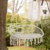 Outsunny 2-Person Hammock Chair Macrame Swing with Soft Cushion, Hanging Cotton Rope Chair for Indoor Outdoor Home Patio Backyard, White - Image 3