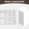 34 In. to 36In. x 72 In Semi-Frameless Pivot Shower Door in Chrome With Clear Glass - Image 12