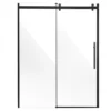 Frameless Shower Door 58-59 x 75 in Clear Tempered Glass 5/16 in Matte Black - Image 9