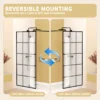 Framed Glass Shower Screen 34" Width x 72"Height with 1/4" 6mm Silk-printing Tempered Glass, Matte black aluminum and support bar, Shower door - Image 13