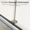 46-48" W * 76" H Frameless Double Sliding Soft-Close Shower Door, Bathroom Sliding Shower Door, 5/16" (8mm) Thick SGCC Tempered Glass Door, Matte Black - Image 5