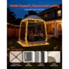 Screen House Tent, 6 x 6 ft, 4-6 Person Pop Up Screen Tent, Portable Screened in Canopy with Carry Bag, Netting Sides, Ground Stakes, for Garden, Patio, Backyard, and Outdoor Activities, Beige - Image 5
